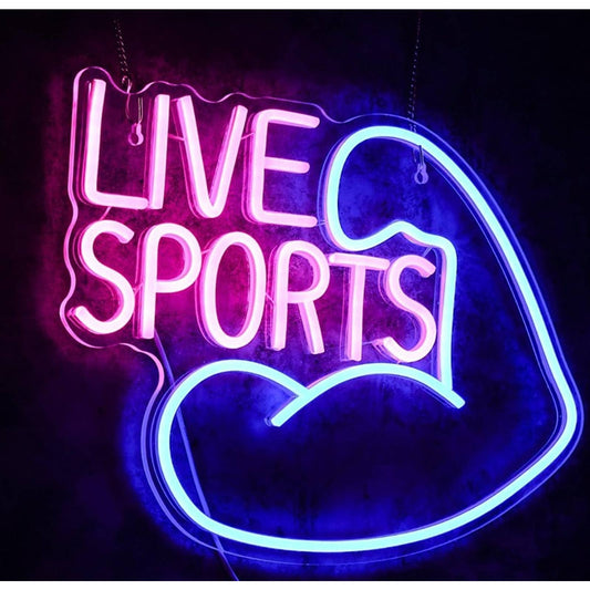 Vivid Bright Strong Arm Live Sport LED Night Light Gym Exercise Decor