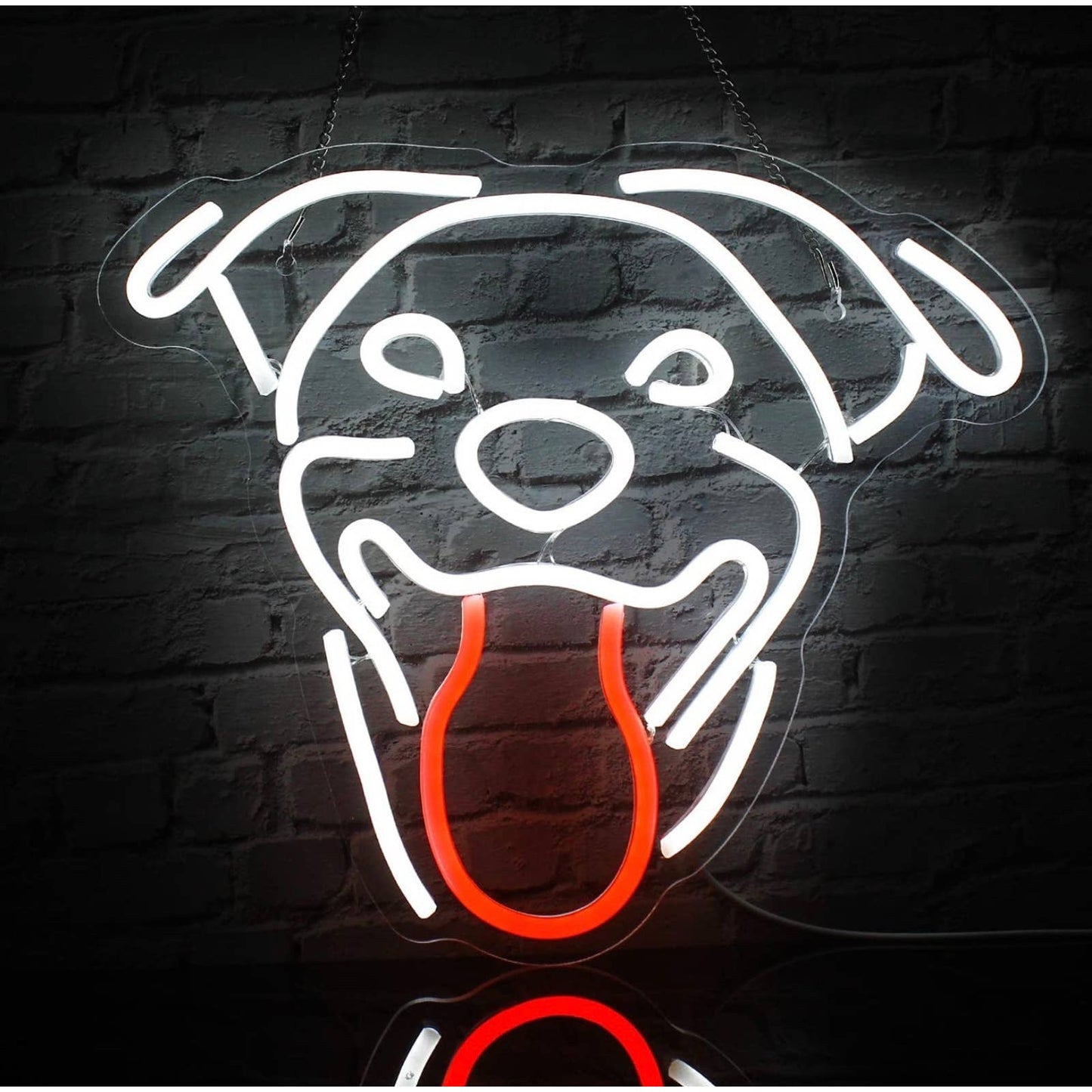 Fun Bright Happy Puppy Dog LED Night Light Room Wall Decoration