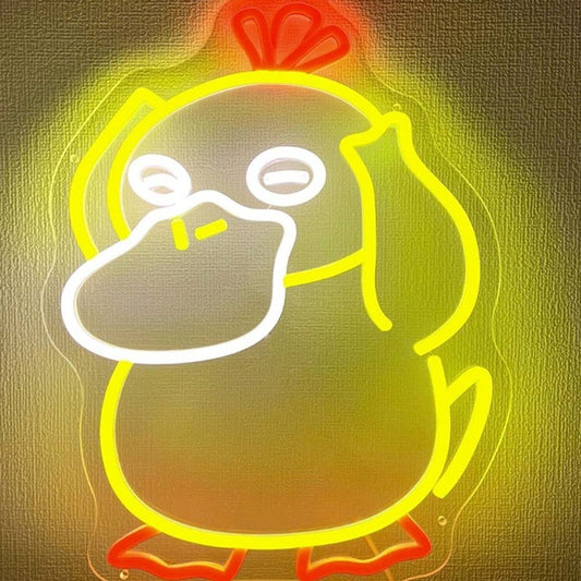 Fun Bright Yellow Psyduck LED Night Light Pokemon Room Wall Decor