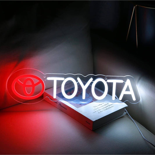 Bright Toyota Automotive Logo LED Night Light Car Dealer Garage Decor