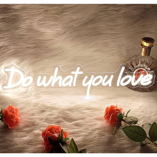 Lovely Bright Empowering “Do What You Love” LED Night Light Room Wall Decor