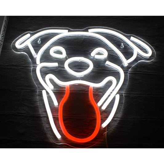 Fun Bright Happy Puppy Dog LED Night Light Room Wall Decoration