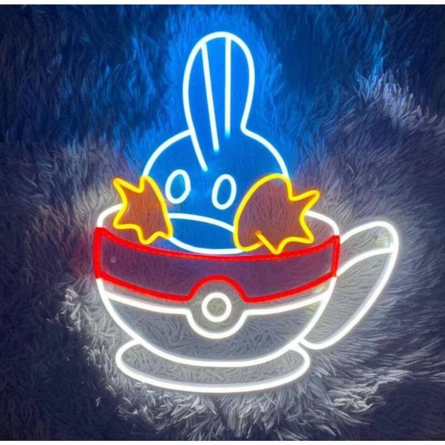 Super Cute Mudkip in a Pokeball Mug LED Night Light Pokemon Room Wall Decor