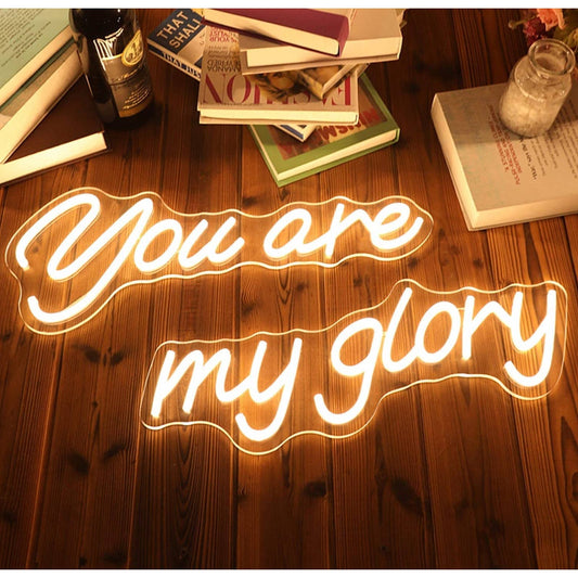 Lovely Bright White “You Are My Glory” LED Night Light Room Wall Decoration