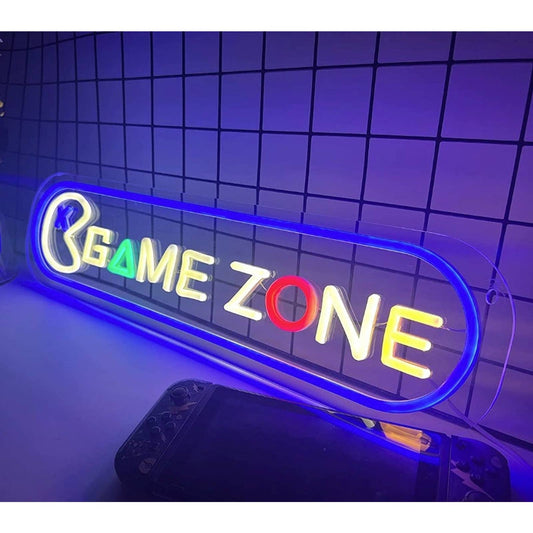 Fun Vivid Bright Colorful Game Game Zone LED Night Light Arcade Room Wall Decora