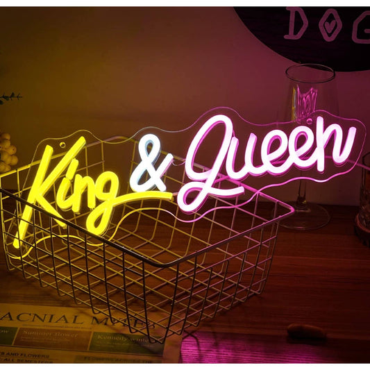 Lovely Bright King & Queen LED Night Light Room Wall Decoration