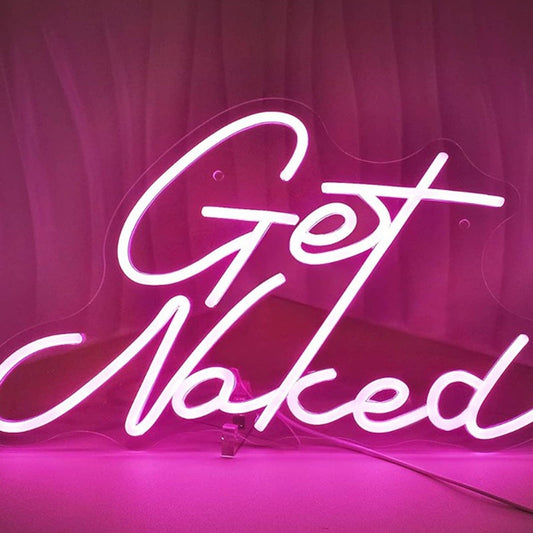 Fun Bright Pink Get Naked LED Night Light Room Wall Decoration