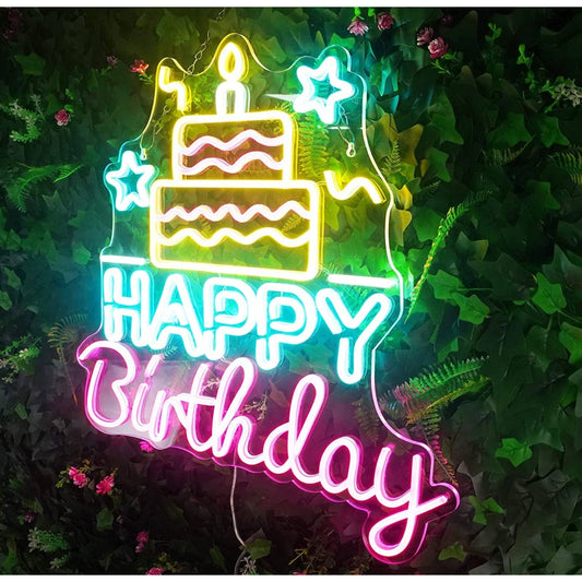 Gorgeous Bright Happy Birthday Cake LED Light Party Celebration Decoration