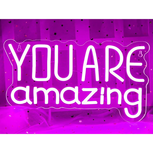 Lovely Quality Pink “You Are Amazing” LED Night Light Room Wall Decoration