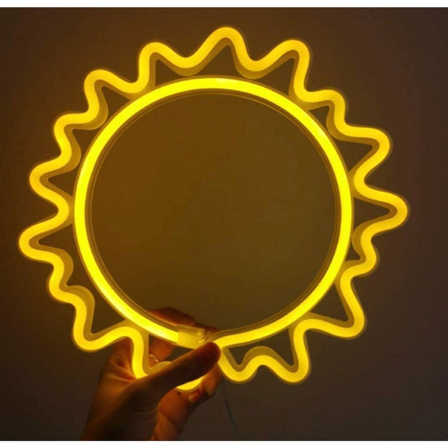 Bright Yellow Sun LED Light Decor