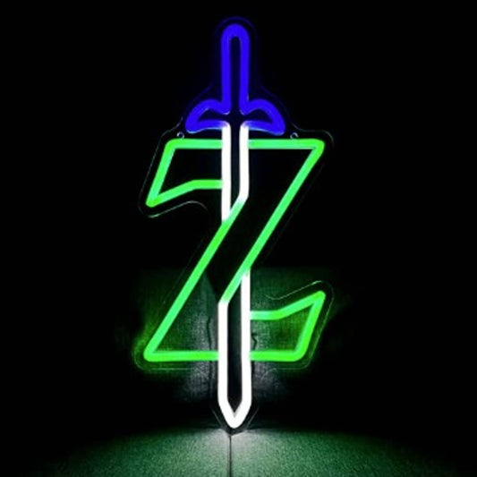 Fun Green Legend of Zelda Tears of the Kingdom Master Sword LED Light Game Decor