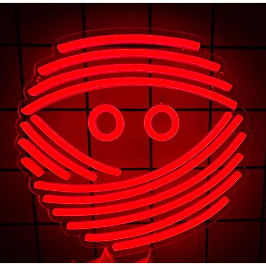 Spooky Bright Red Mummy Ghost LED Night Light Halloween Decor
