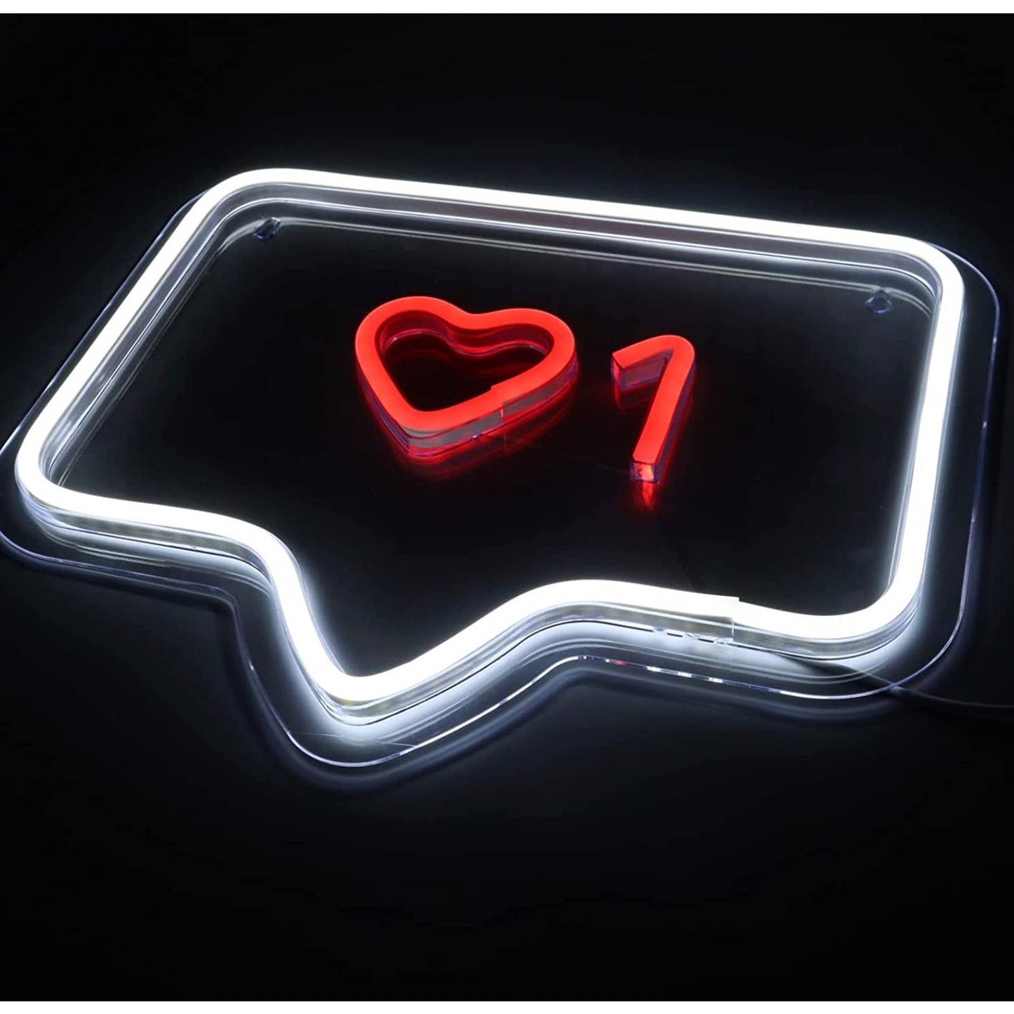 Lovely Bright White / Red Instagram Love Like Heart LED Night Light Social Media