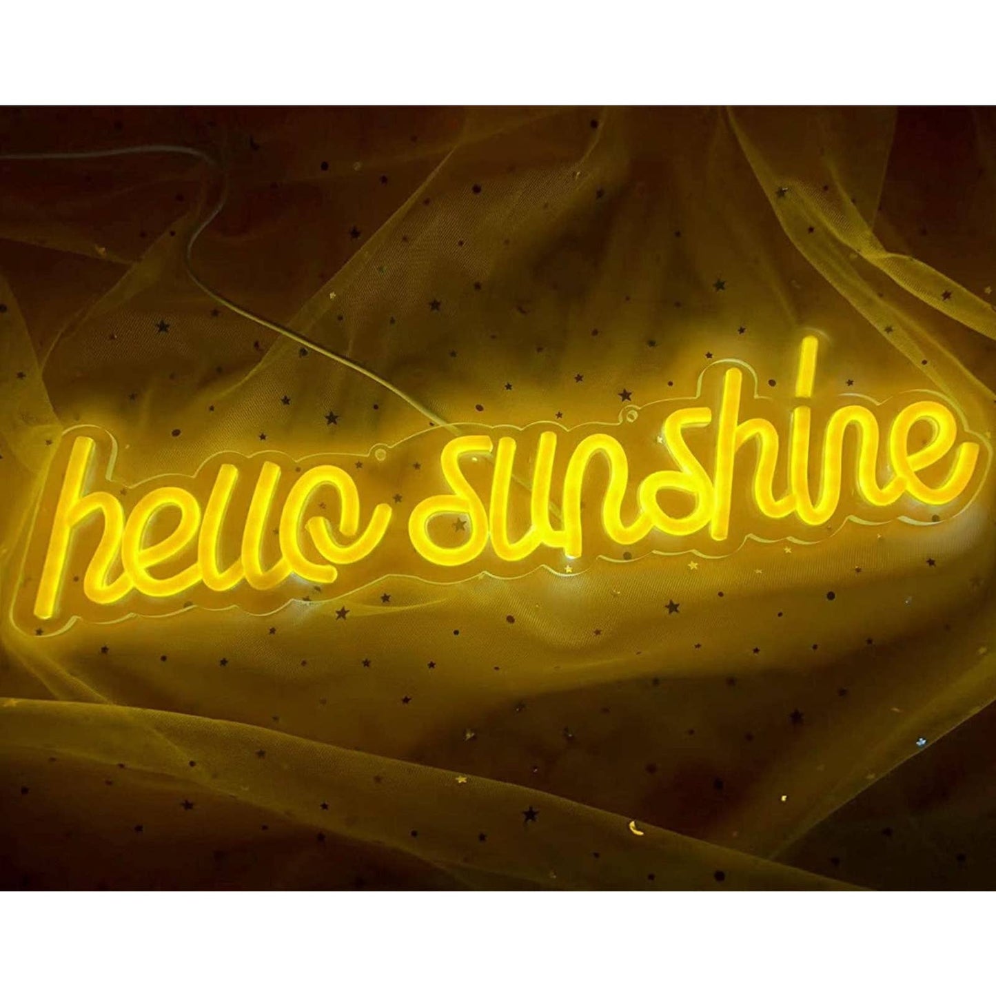 Lovely Warm Cute Bright “Hello Sunshine” LED Night Light Room Wall Decoration