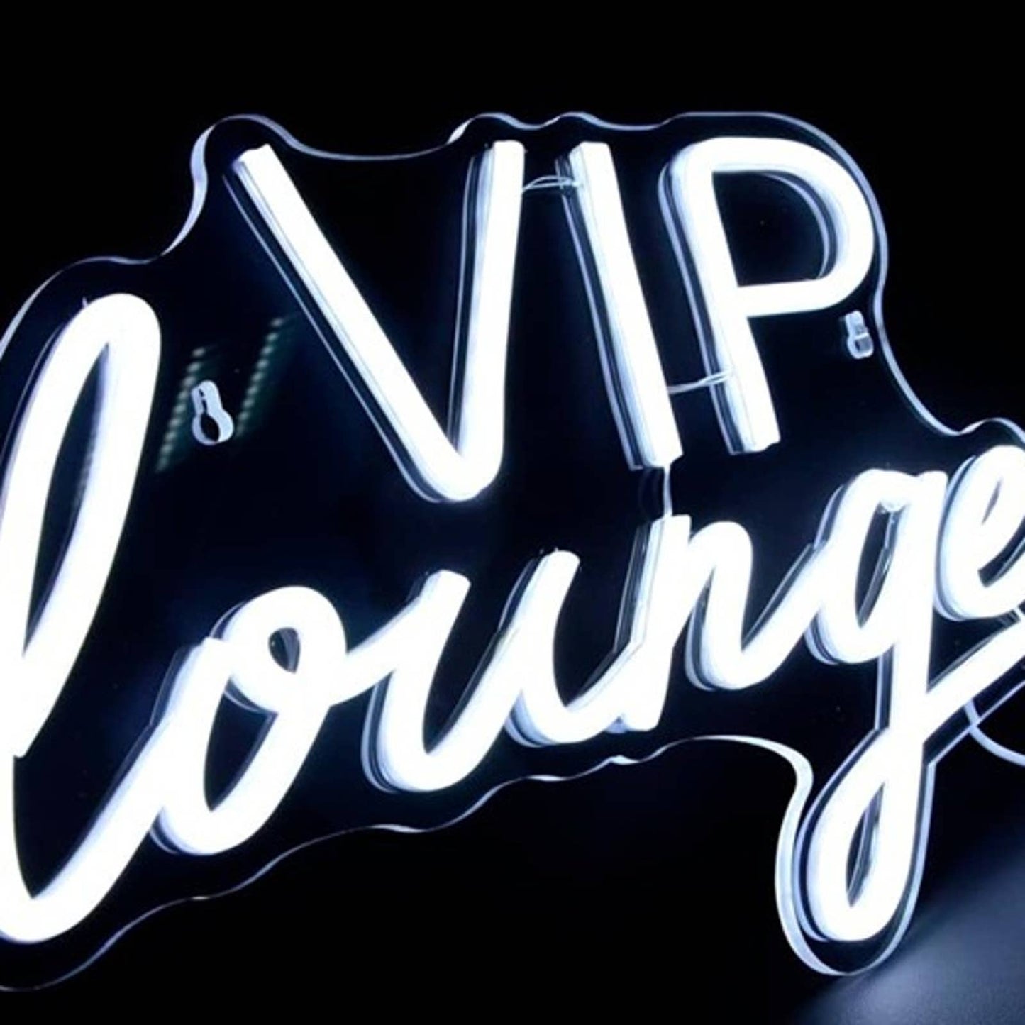 Simple Vivid Bright White Modern “VIP Lounge” LED Night Light Bar Party Sign