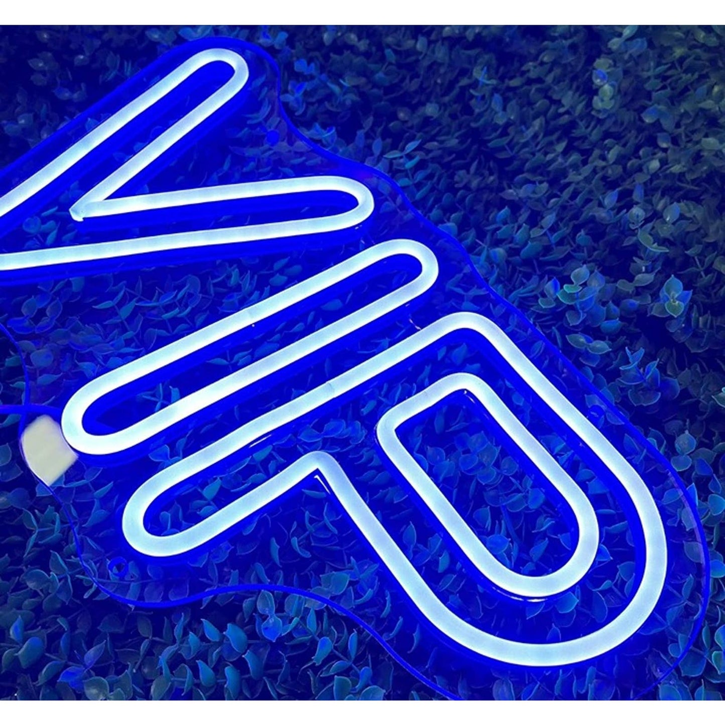 Vivid Bright Blue VIP Bubble Letter LED Night Light Room Wall Decor