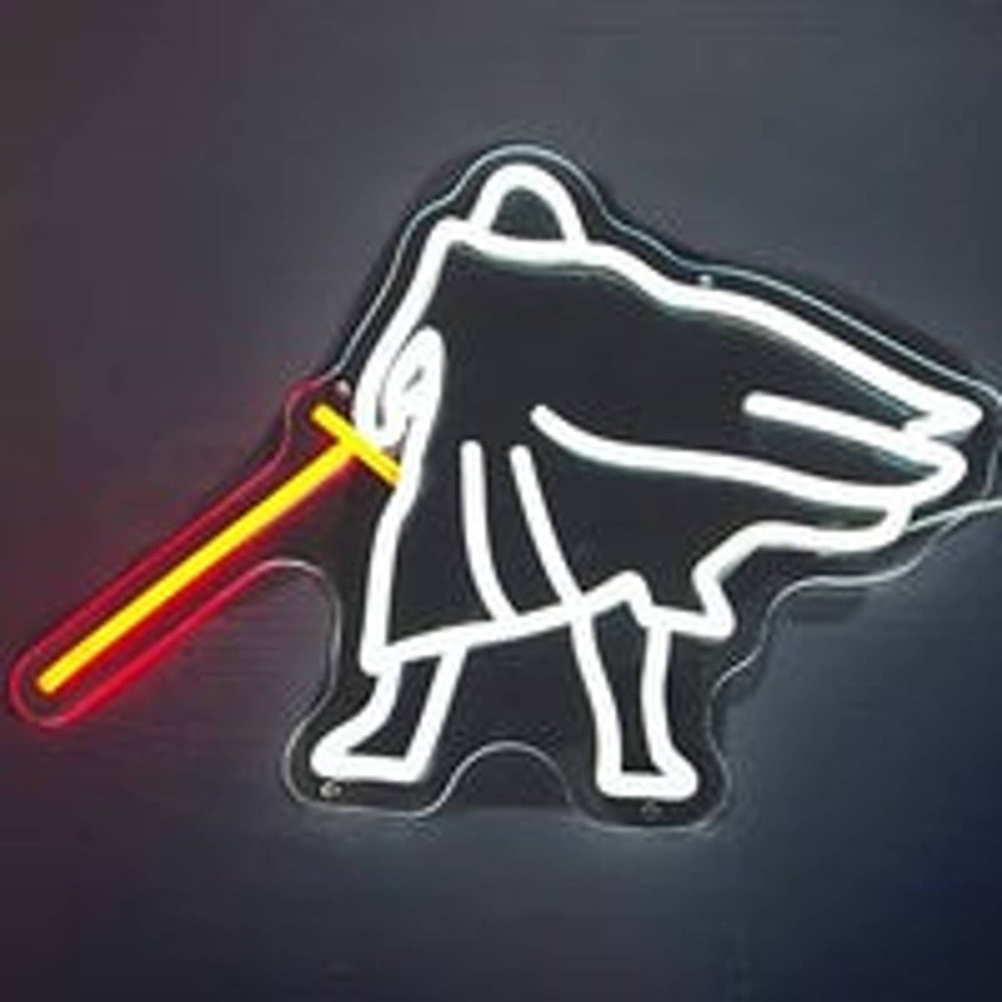 Vivid Bright Kylo Ren w/ Cross Guard Light Saber LED Light Star Wars Decor