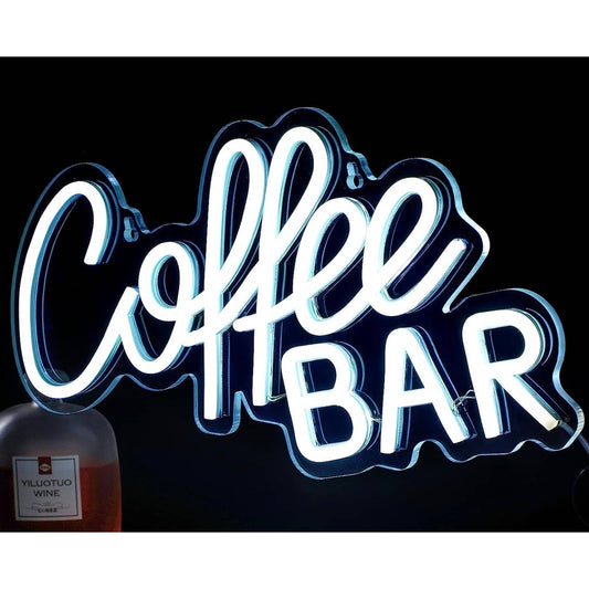 Lovely Bright Cool Bright “Coffee Bar” LED Night Light Room Wall Decoration