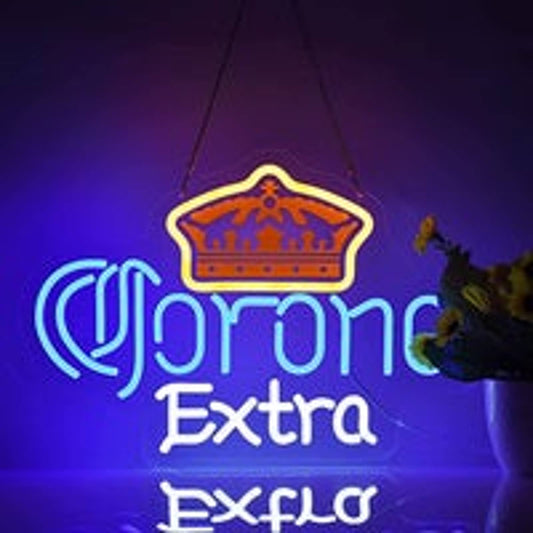 Vivid Bright Corona Extra Crown LED Night light Room Wall Beer Decoration