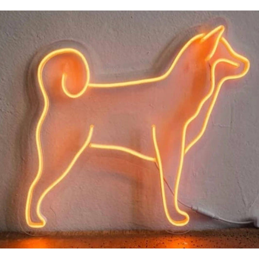 Lovely Bright Shiba Inu Puppy Dog LED Night Light Room Wall Decoration