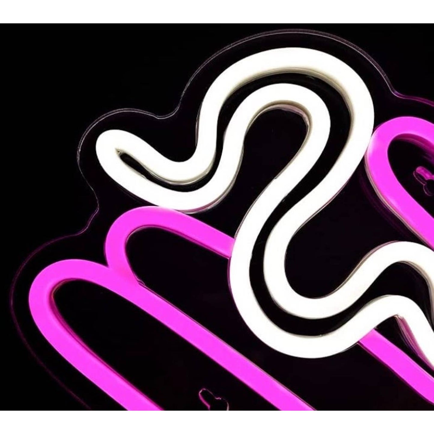 Fun Bright Pink All Seeing Eye Hand White Smoke LED Night Light Room Wall Decor