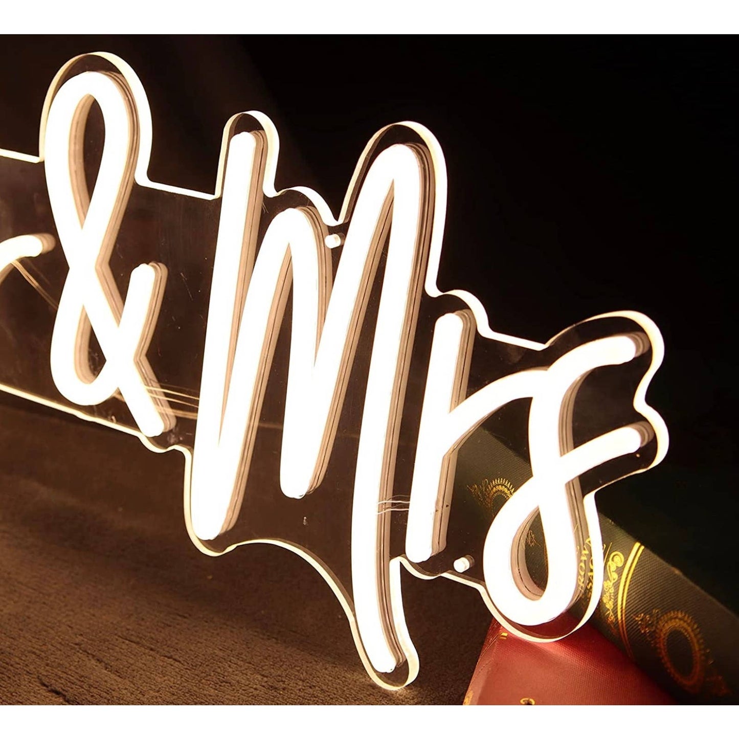 Lovely Vivid Warm White Mr. & Mrs. LED Light Wedding Celebration Decoration