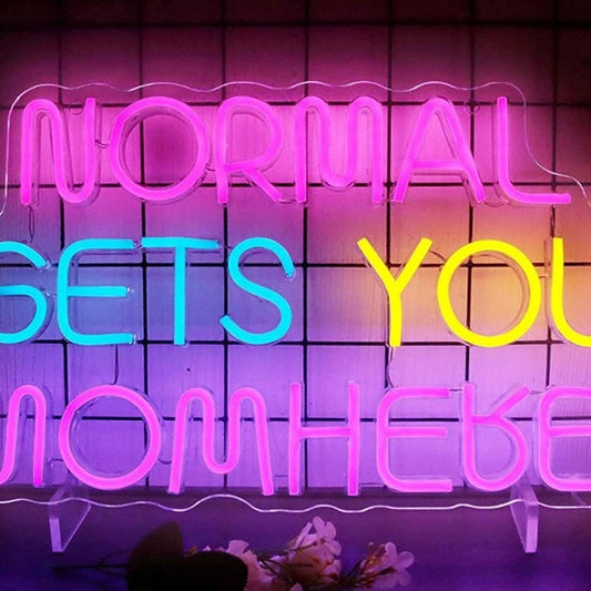 Fun Bright Colorful Normal Gets You Nowhere LED Night Light Room Decor