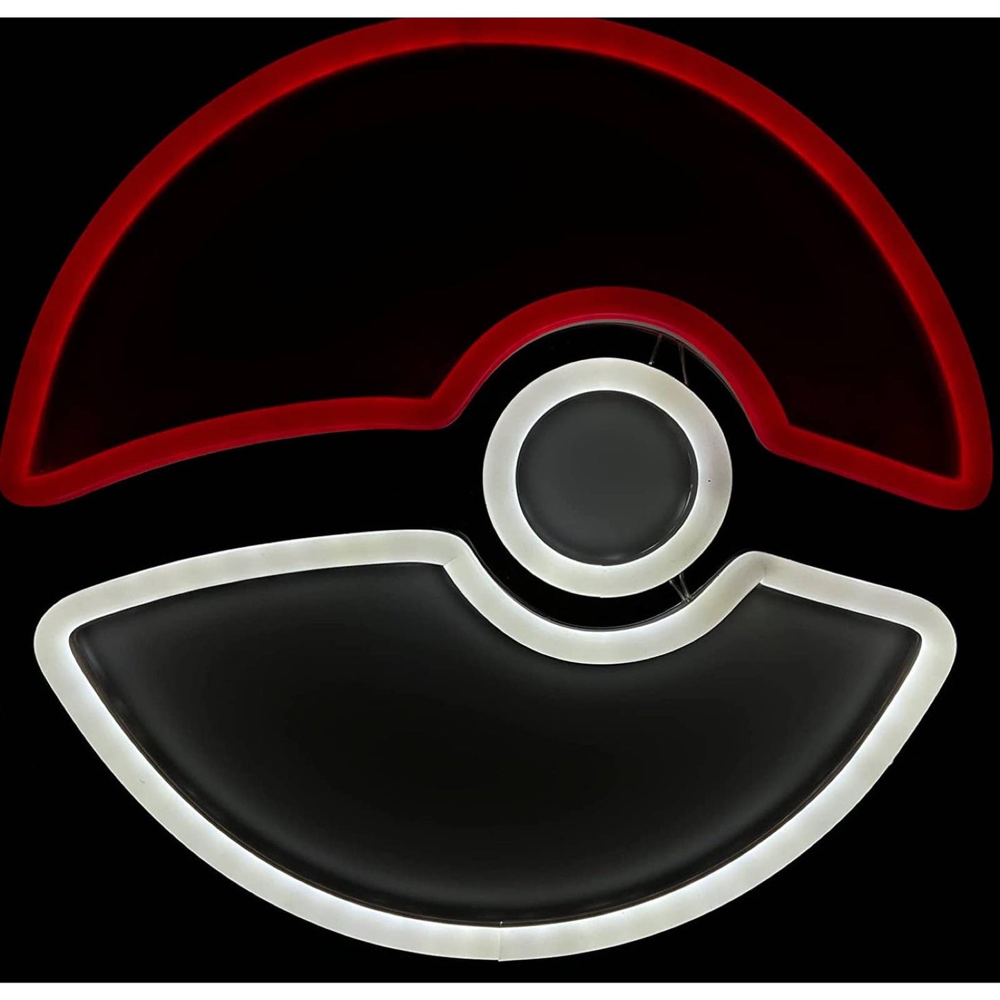 Fun Bright Red / White Pokeball LED Night Light Pokemon Room Wall Decoration