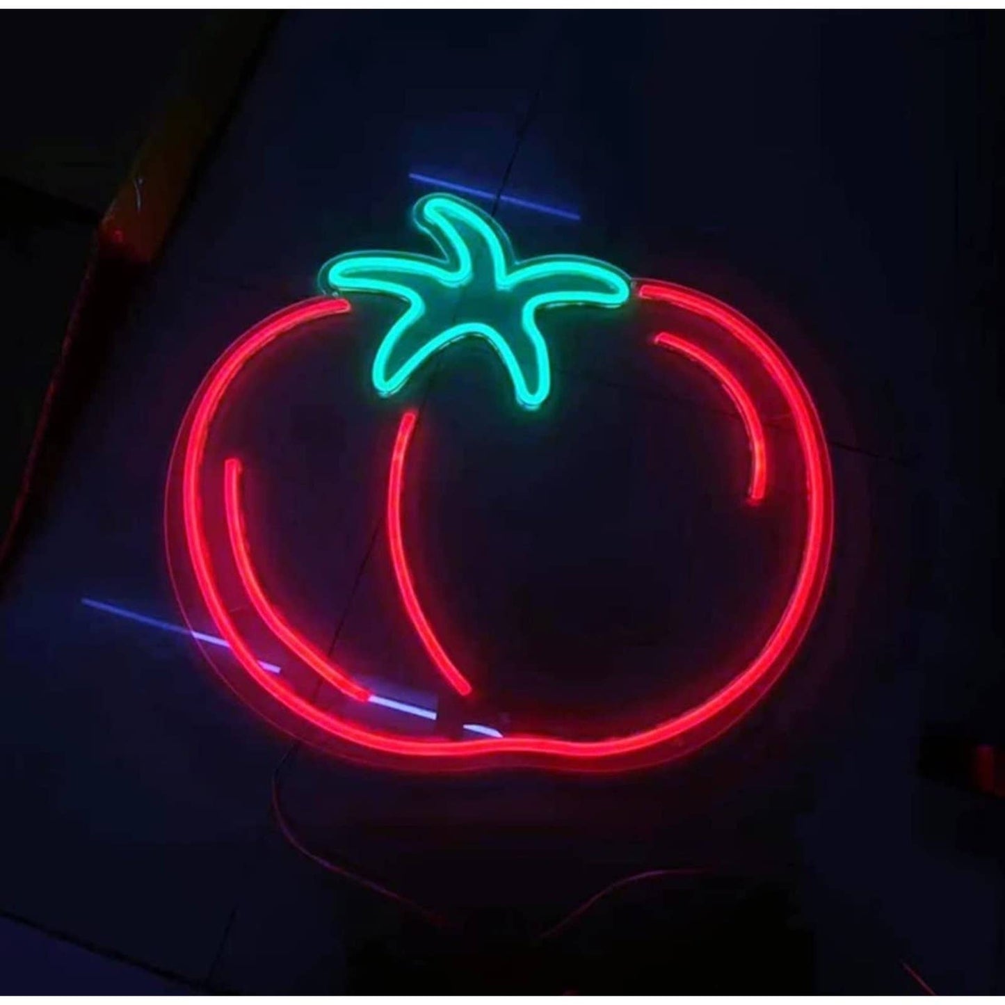 Tasty Bright Red Tomato LED Night Light Fruit Room Wall Decoration