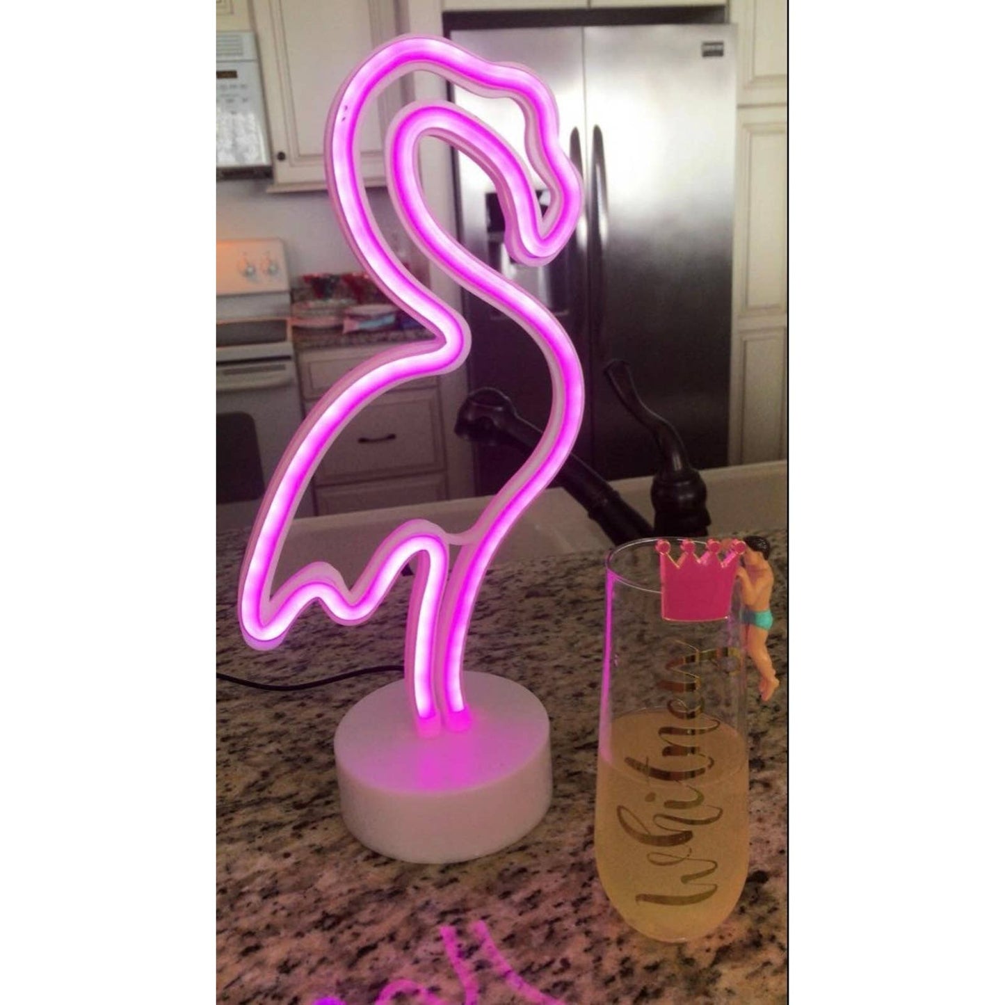 Bright Pink LED Light Flamingo