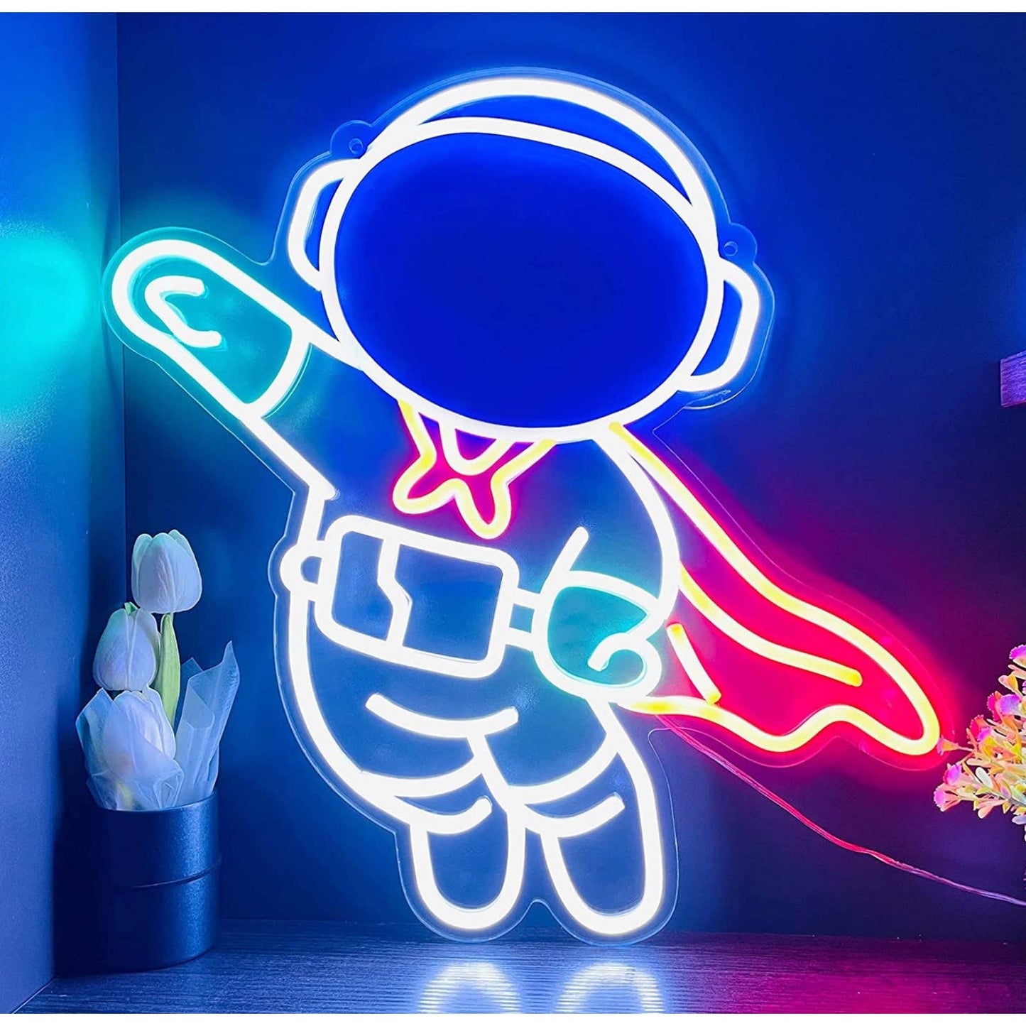 Fun Bright Cute Baby Superman Astronaut Super Hero LED Night Light Wall Decor