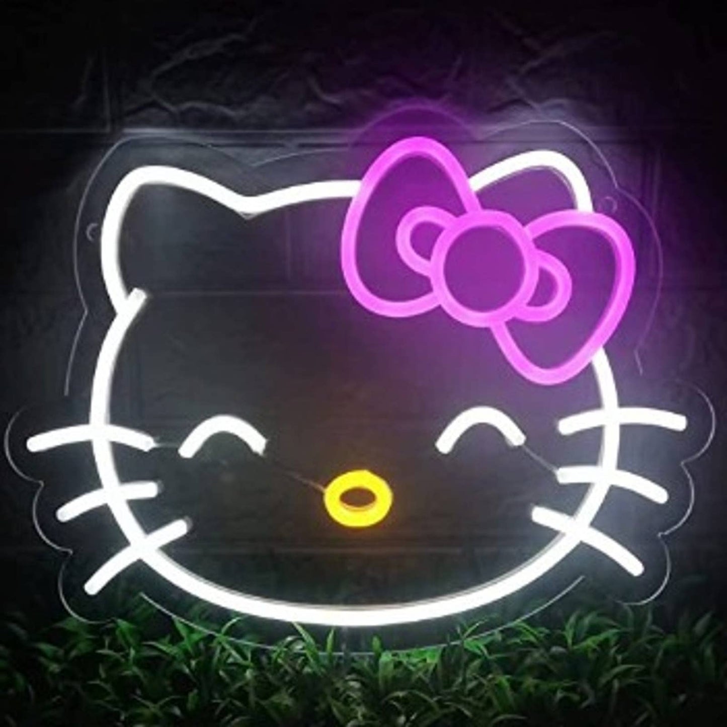 Lovely Fun Bright Happy Hello Kitty LED Night Light Room Wall Decoration