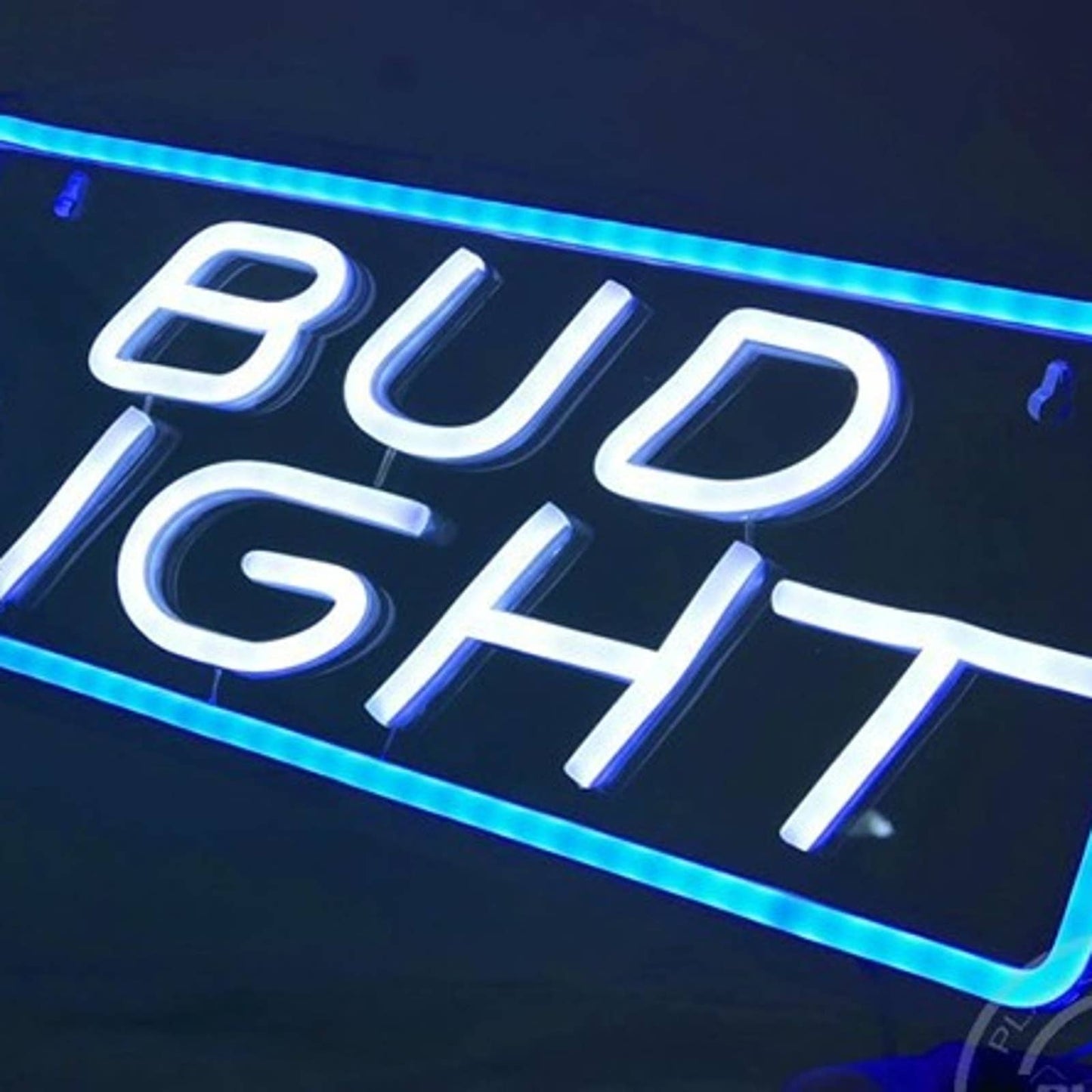 Clear Bright Blue Bud Light LED Night Light Beer Party Business Decor Sign
