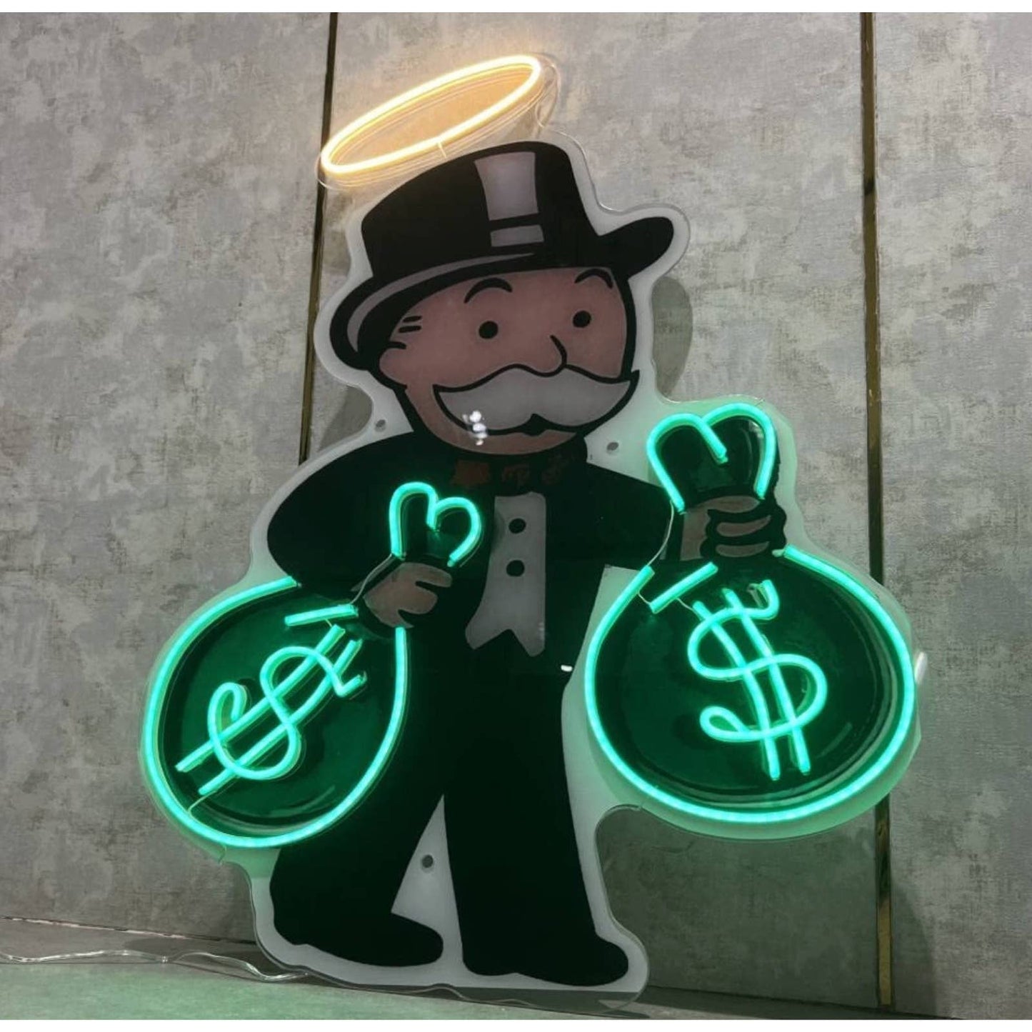Quality Fun Bright Rich Uncle Pennybags Monopoly Man LED Light Board Game Decor