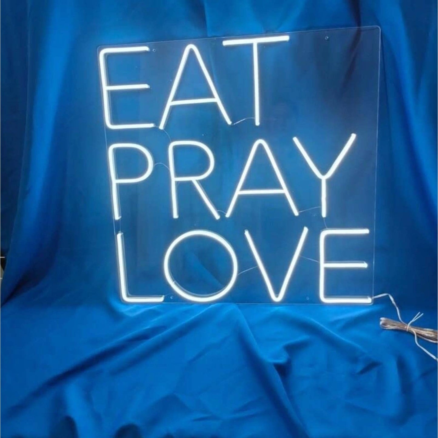 Lovely Large Bright “EAT LOVE PRAY” LED Night Light Room Wall Decoration