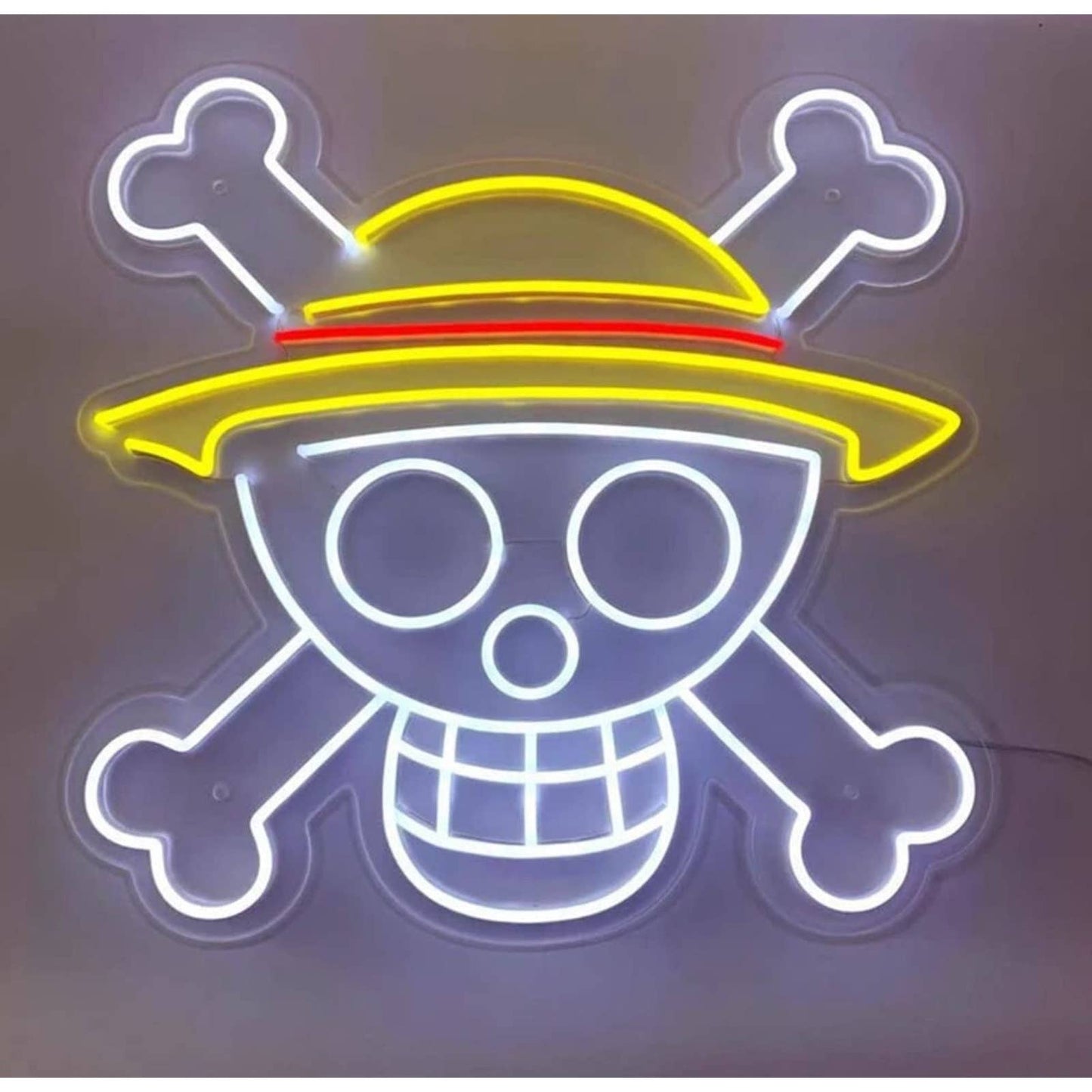 Bright One Piece Pirates Jolly Roger LED Night Light Anime Japan Room Wall Decor
