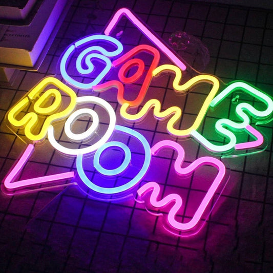 Super Fun & Bright Game Room LED Night Light Wall Decoration