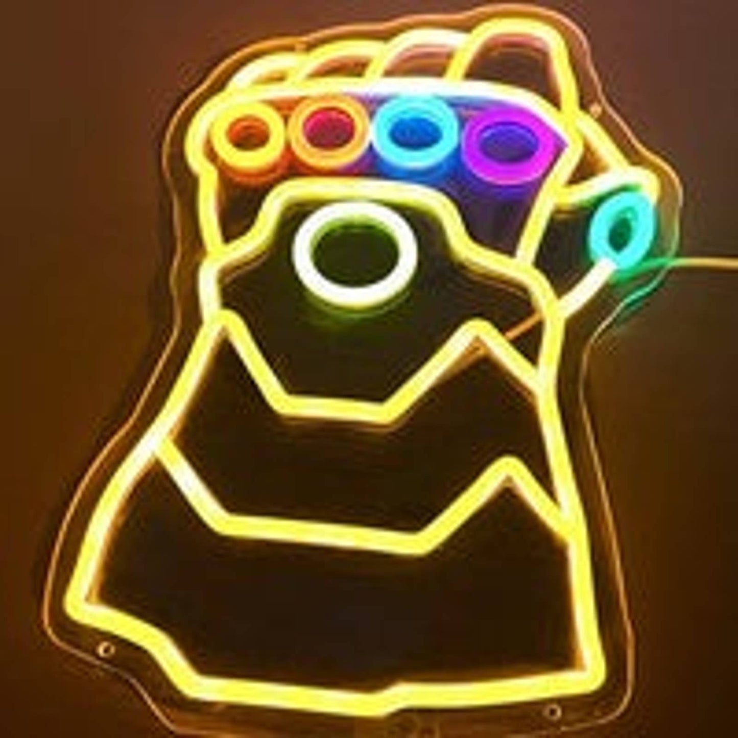 Vivid Bright Infinity Stone Gauntlet LED Night Light Marvel Avengers Room Wall D