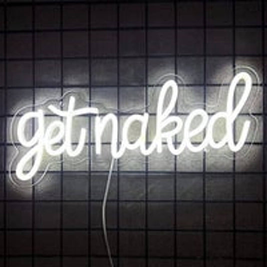 Fun Bright Cool White “Get Naked” LED Night Light Room Wall Decoration