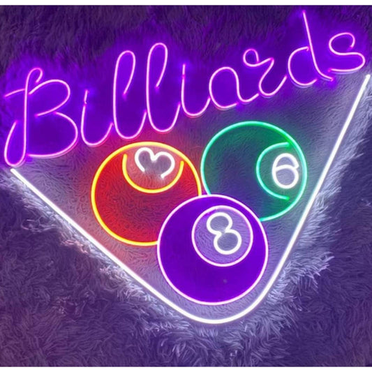 Vivid Bright Colorful Billiards Pool LED Night Light Game Room Wall Decoration