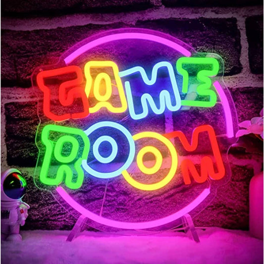 Fun Bright Vivid Round Colorful Game Room LED Night Light Arcade Decoration