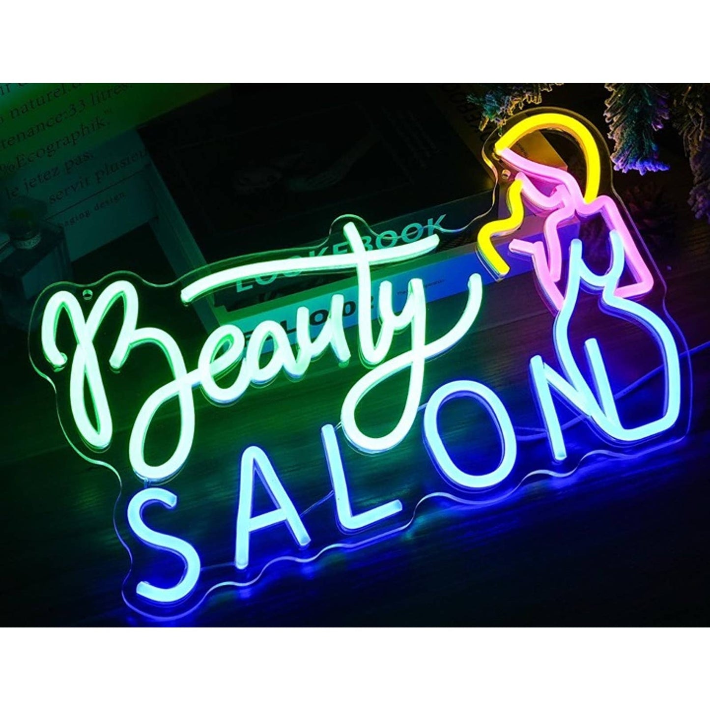 Vivid Bright Colorful Beauty Salon LED Night Light Spa Business Decor