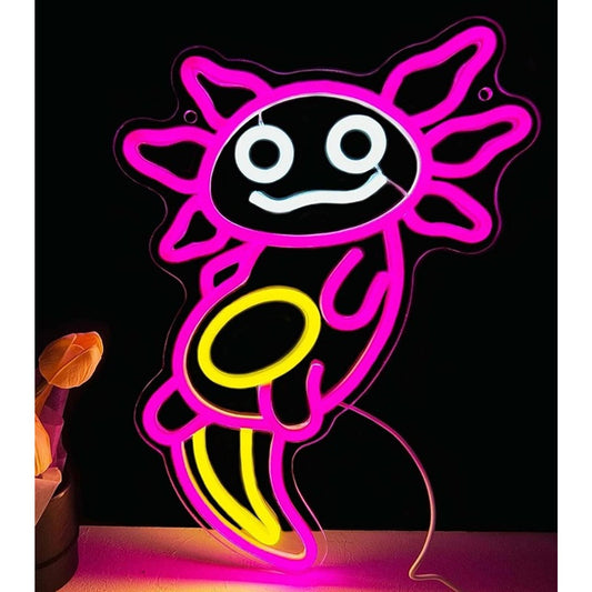 Adorable Cute Bright Baby Axolotl Salamander LED Light Room Wall Decor