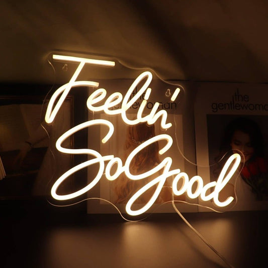 Vivid Warm Bright “Feelin’ So Good” LED Night Light Room Wall Decoration