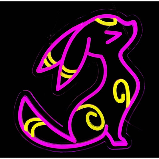 Fun Bright Pink / Yellow Umbreon Eevee Pokemon LED Night Light Game Room Decor