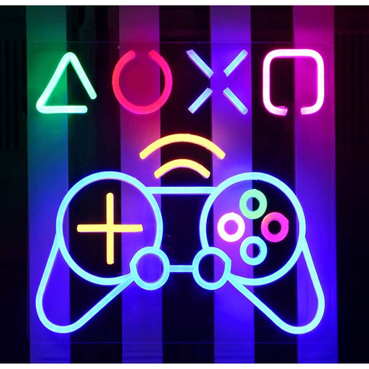 Fun Bright PS5 Wireless Playstation Game Controller LED Night Light Room Wall De