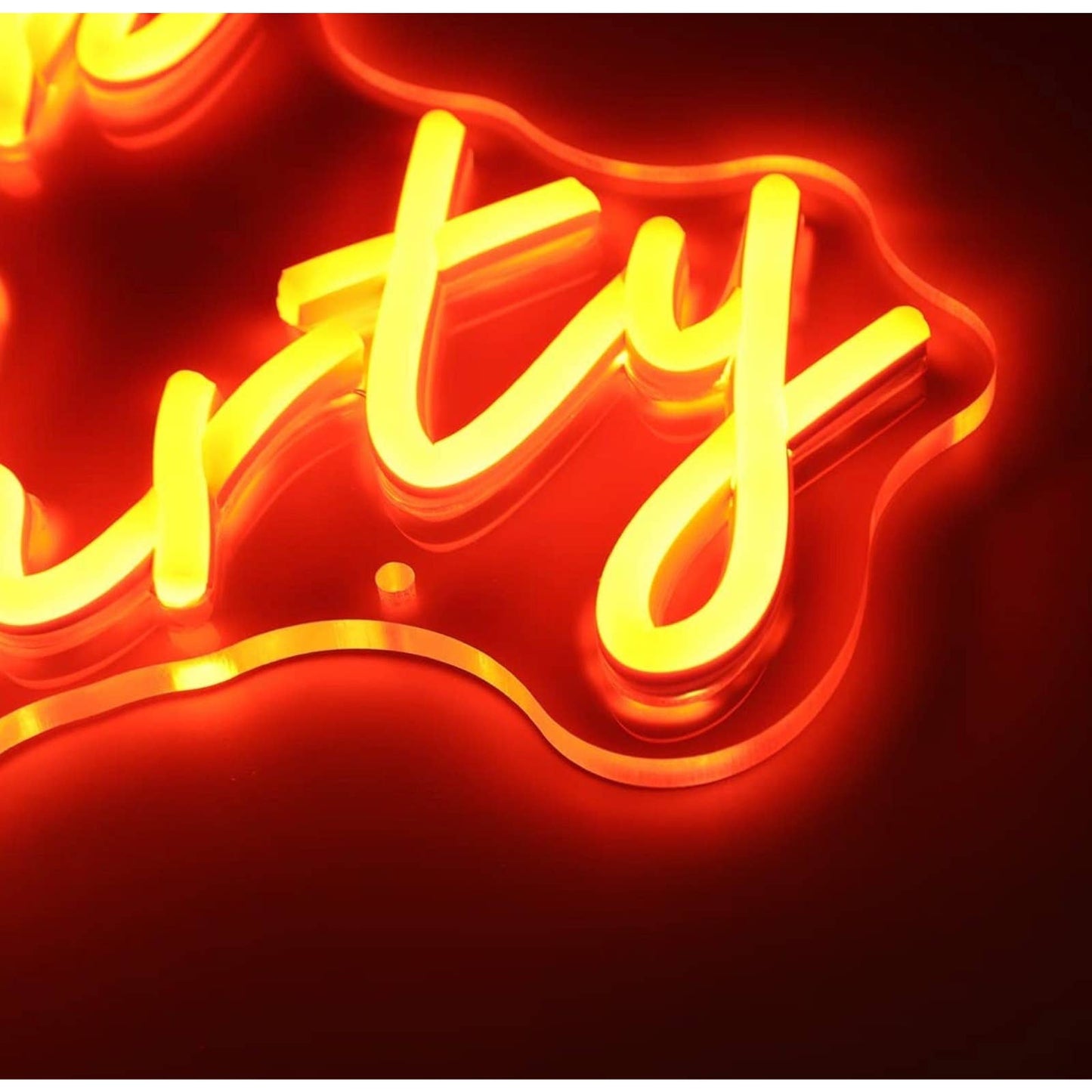 Bright Orange “Til’ Death Do Us Party” LED Night Light Love Room Decoration