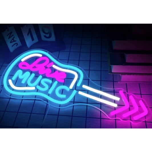 Lovely Vivid Bright Live Music Guitar LED Night Light Concert Decoration
