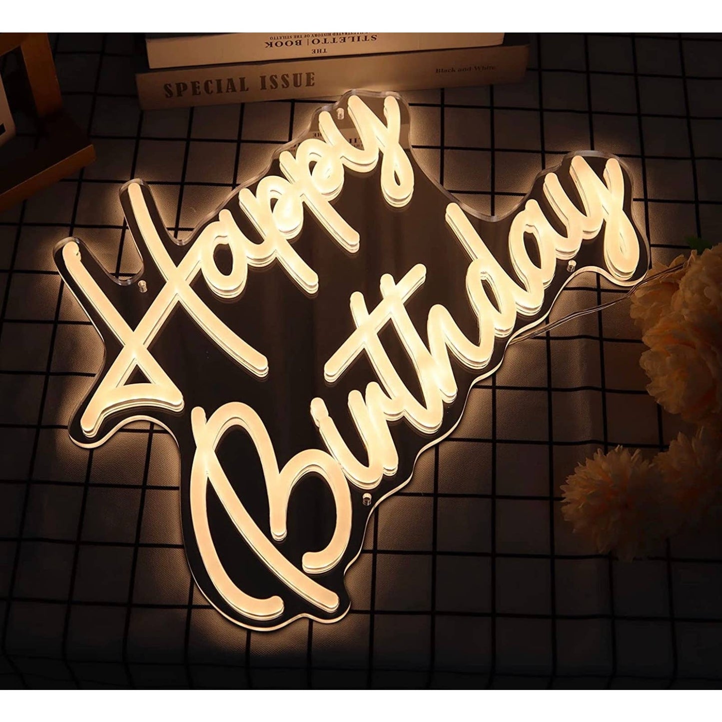 Vivid Bright Warm Bright Happy Birthday LED Light Celebration Party Decoration