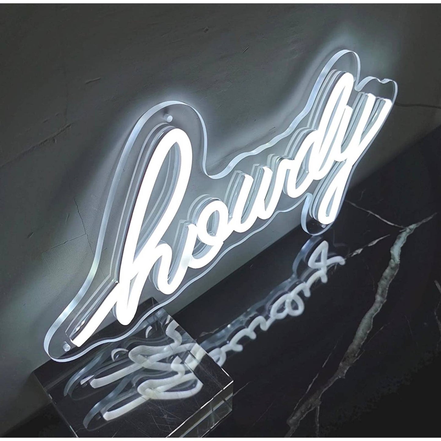Fun Bright Cool White Howdy LED Night Light Room Wall Decoration